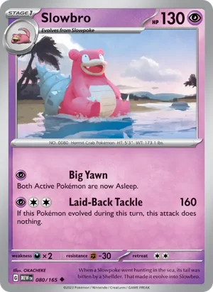 Slowbro Pokémon 151 Pokémon TCG Uncommon 080