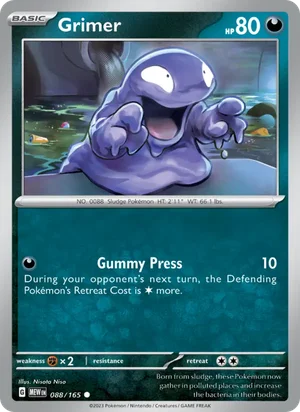 Grimer Pokémon 151 Pokémon TCG Common 088