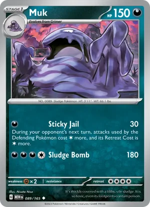 Muk Pokémon 151 Pokémon TCG Uncommon 089