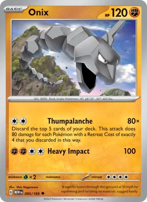 Onix Pokémon 151 Pokémon TCG Uncommon 095