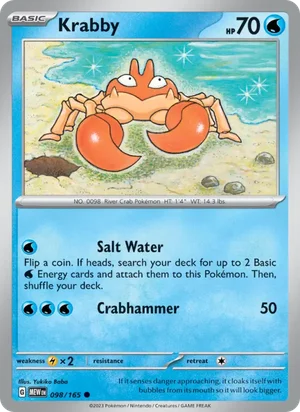 Krabby Pokémon 151 Pokémon TCG Common 098