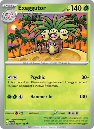 Exeggutor Pokémon 151 Pokémon TCG Uncommon 103