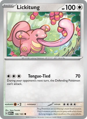 Lickitung Pokémon 151 Pokémon TCG Common 108