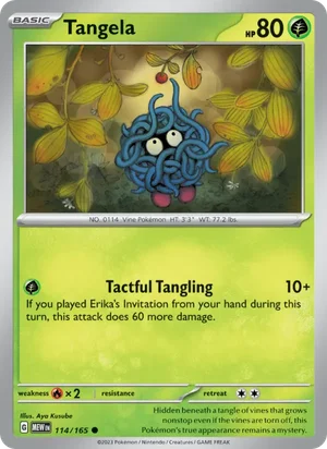 Tangela Pokémon 151 Pokémon TCG Common 114