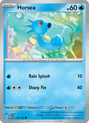 Horsea Pokémon 151 Pokémon TCG Common 116