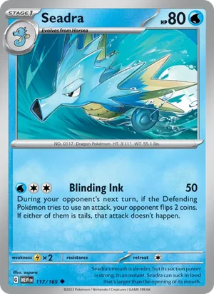 Seadra Pokémon 151 Pokémon TCG Uncommon 117