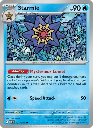 Starmie Pokémon 151 Pokémon TCG Rare 121