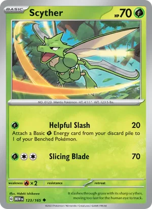 Scyther Pokémon 151 Pokémon TCG Uncommon 123