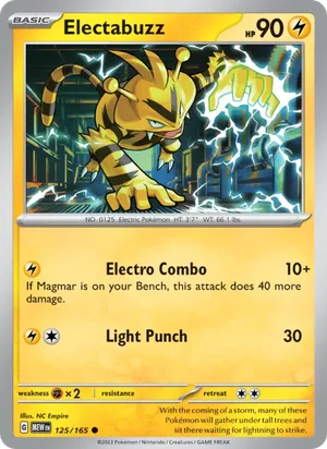 Electabuzz Pokémon 151 Pokémon TCG Common 125