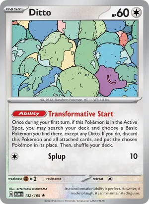 Ditto Pokémon 151 Pokémon TCG Rare 132