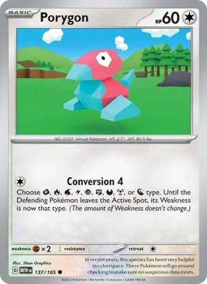 Porygon Pokémon 151 Pokémon TCG Common 137
