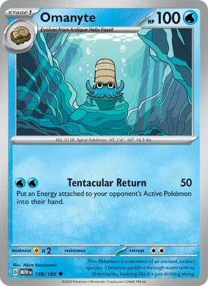 Omanyte Pokémon 151 Pokémon TCG Uncommon 138