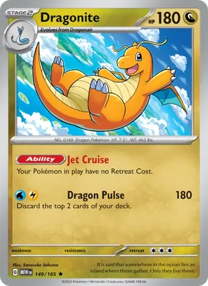 Dragonite Pokémon 151 Pokémon TCG Rare 149