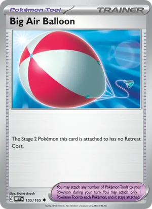 Big Air Balloon Pokémon 151 Pokémon TCG Uncommon 155