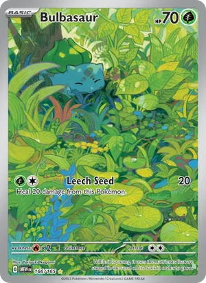 Bulbasaur Pokémon 151 Pokémon TCG Illustration Rare 166