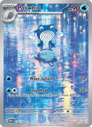 Poliwhirl Pokémon 151 Pokémon TCG Illustration Rare 176