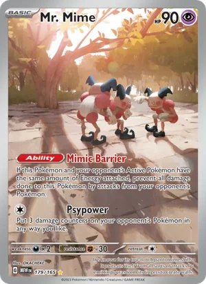 Mr. Mime Pokémon 151 Pokémon TCG Illustration Rare 179