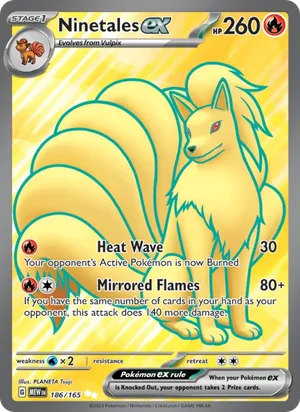 Ninetales ex Pokémon 151 Pokémon TCG Ultra Rare 186