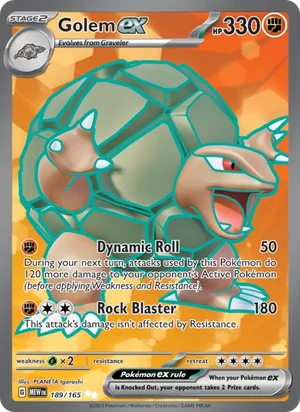 Golem ex Pokémon 151 Pokémon TCG Ultra Rare 189
