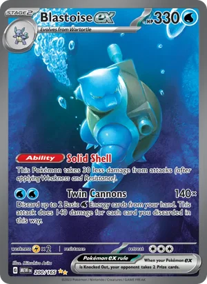 Blastoise ex Pokémon 151 Pokémon TCG Special Illustration Rare 200