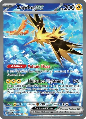 Zapdos ex Pokémon 151 Pokémon TCG Special Illustration Rare 202