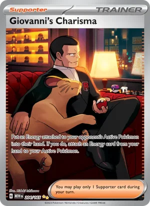 Giovanni's Charisma Pokémon 151 Pokémon TCG Special Illustration Rare 204