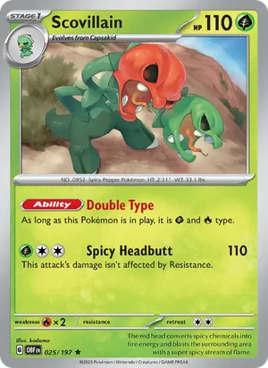 Scovillain 025/197 Rare, Obsidian Flames Pokémon TCG card