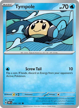 Tympole 050/197 Common, Obsidian Flames Pokémon TCG card