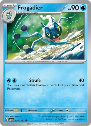 Frogadier 057/197 Uncommon, Obsidian Flames Pokémon TCG card