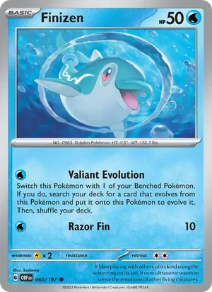 Finizen 60/197 060/197 Common, Obsidian Flames Pokémon TCG card