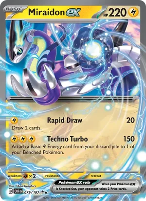 Miraidon ex 079/197 Double Rare, Obsidian Flames Pokémon TCG card