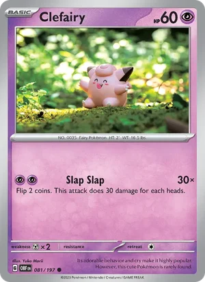 Clefairy 081/197 Common, Obsidian Flames Pokémon TCG card