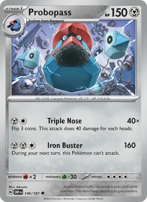 Probopass 146/197 Uncommon, Obsidian Flames Pokémon TCG card