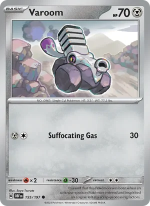 Varoom 155/197 Common, Obsidian Flames Pokémon TCG card