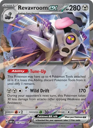 Revavroom ex 156/197 Double Rare, Obsidian Flames Pokémon TCG card
