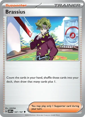 Brassius 187/197 Uncommon, Obsidian Flames Pokémon TCG card
