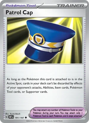 Patrol Cap 191/197 Uncommon, Obsidian Flames Pokémon TCG card