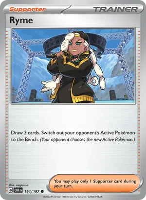 Ryme 194/197 Common, Obsidian Flames Pokémon TCG card