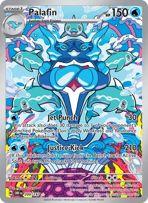 Palafin 200/197 Illustration Rare, Obsidian Flames Pokémon TCG card