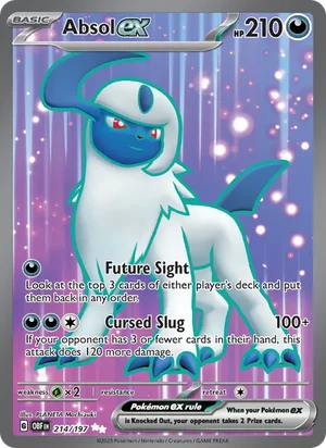 Absol ex 214/197 Ultra Rare, Obsidian Flames Pokémon TCG card