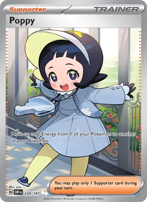 Poppy 220/197 Ultra Rare, Obsidian Flames Pokémon TCG card