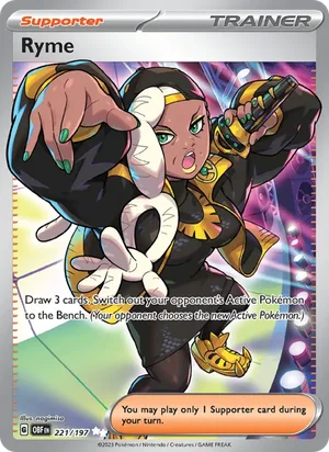 Ryme 221/197 Ultra Rare, Obsidian Flames Pokémon TCG card