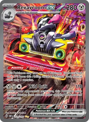 Revavroom ex 224/197 Special Illustration Rare, Obsidian Flames Pokémon TCG card