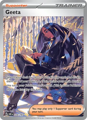 Geeta 226/197 Special Illustration Rare, Obsidian Flames Pokémon TCG card