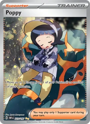 Poppy 227/197 Special Illustration Rare, Obsidian Flames Pokémon TCG card
