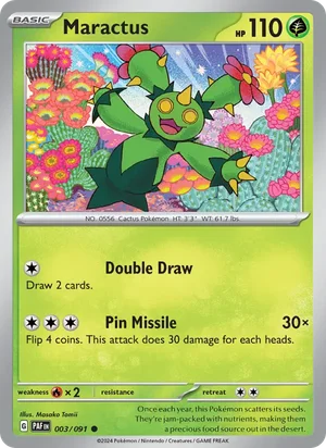 Maractus Paldean Fates Pokémon TCG Common 003