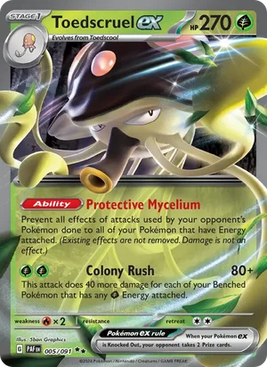 Toedscruel ex Paldean Fates Pokémon TCG Double Rare 005