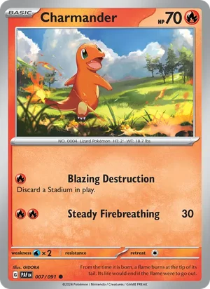 Charmander Paldean Fates Pokémon TCG Common 007