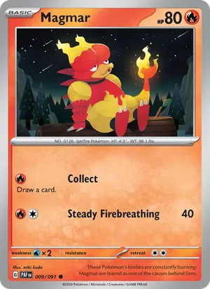 Magmar Paldean Fates Pokémon TCG Common 009