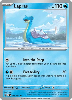 Lapras Paldean Fates Pokémon TCG Common 016